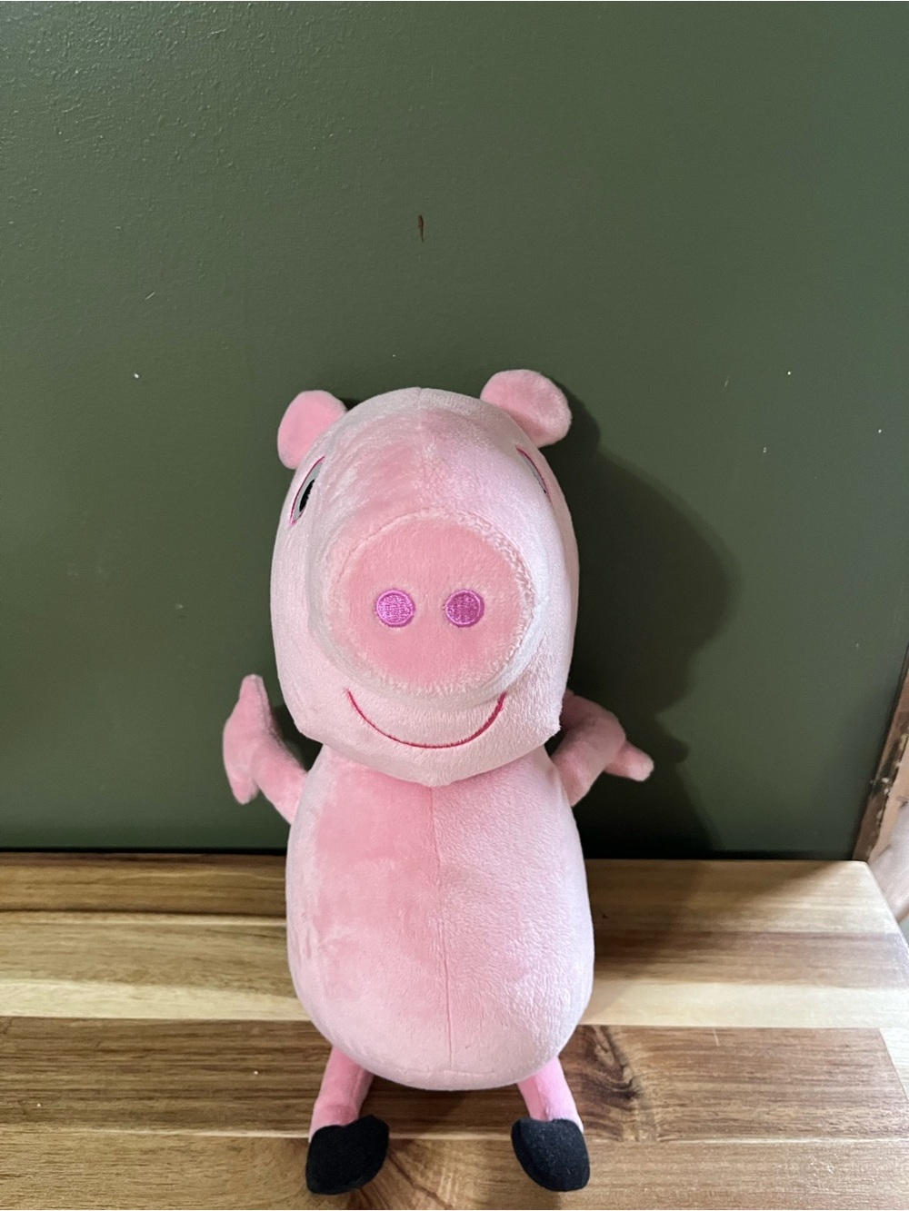Talking Peppa Pig Pink Plush with Black Hooves